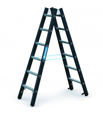 Zarges Megastep B Black Anodised Double Sided Steps- 2 x 6 rung - 41191