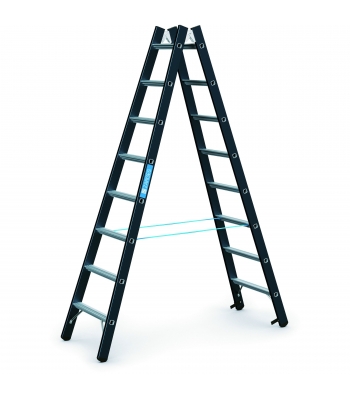 Zarges Megastep B Black Anodised Double Sided Steps- 2 x 8 rung - 41192