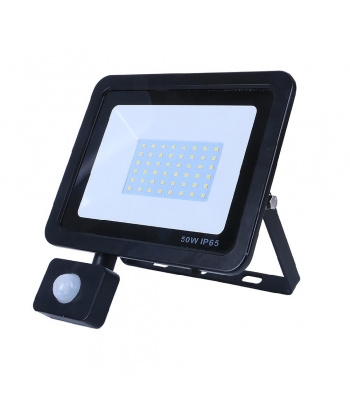 Red Arrow FLAC50BPIR 50W LED Black AC Driverless PIR Floodlight 6000k