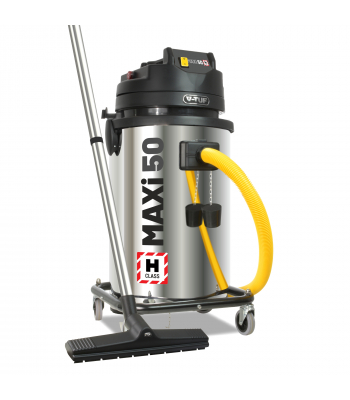V-Tuf MAXI H50 H CLASS STAINLESS DRUM 50L DUST VACUUM CLEANER - available in 110v or 240v
