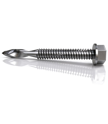 EVOLUTION 5.5 X 75MM 5/16- HEX HEAD SUPER TEK 7 SELF DRILL 4.00-18MM - TSHW5.5-75-7 - Per 100