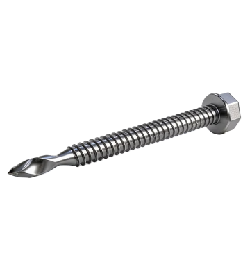 EVOLUTION 5.5 X 100MM 5/16- HEX HEAD SUPER TEK 7 SELF DRILL 4.00-18MM - TSHW5.5-100-7 - Per 100