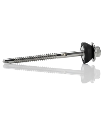 Evolution 6.3 x 110mm Self Drilling Fibre Cement Board Screw c/w Baz Washer per 100 - SSDH6.3-110-3