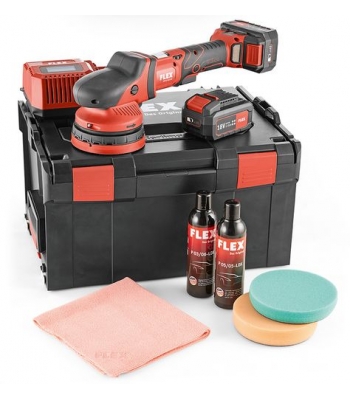Flex XCE 8 125 18.0-EC/5.0 P-Set Cordless random orbital polisher with positive-action drive 18.0 V