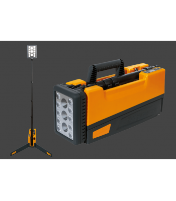 Nightsearcher Solaris Pro programmable rechargeable floodlight system c/w 18.2ah Lithium Battery - NSSOLARISPRO