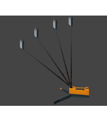 Nightsearcher Solaris Pro X programmable rechargeable floodlight system c/w 36.4ah Lithium Battery - NSSOLARISPRO-36.4