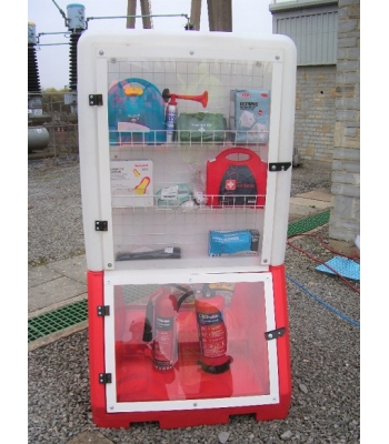 Oaklands Oakpoint Fully Weatherproof Mobile Fire/First Aid/Spills Safety Display Station