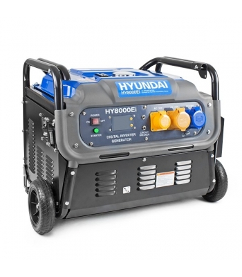 HYUNDAI HY8000Ei 7500W Remote Electric Start Portable Inverter Generator 230v/115v inc Wheel Kit, Pure Sine Wave, Accessories + 1200ml Oil