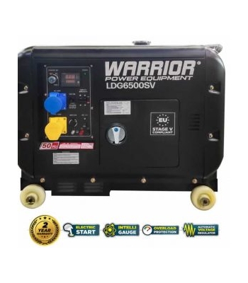 CHAMPION WARRIOR LDG6500SV EU5 COMPLIANT 6.9Kva 5.5Kw DIESEL GENERATOR c/w ATS Socket