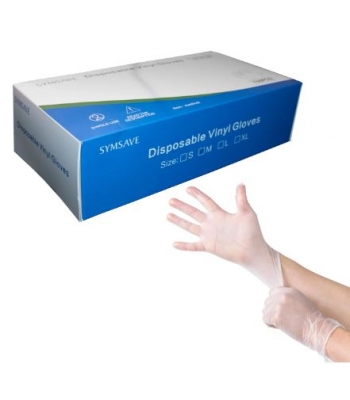 EcoTech Clear Industrial Vinyl Gloves Large (box of 100) - Code VG1000L