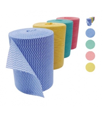 EcoTech Envirolite Plus Anti Bacterial Semi Durable 25 Cloth Roll Blue - Large (ELPR500B)
