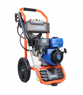P1 Power P3500PWA 3480psi 206bar Petrol Pressure Washer , 7hp Engine, 8.7L/min Flow, Q/R Fittings, Axial Pump