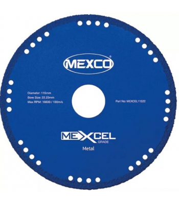 Mexco MEXCEL11522 115mm Metal Cutting Blade Xcel Grade 22.23mm Bore