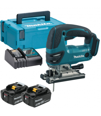 Makita DJV180RTJ 18V LXT Jigsaw with 2 x 5Ah Batteries, Charger and Case