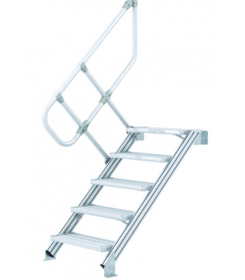 Zarges 40055252 13 tread; 600mm tread width Access Steps with 1 hand rail