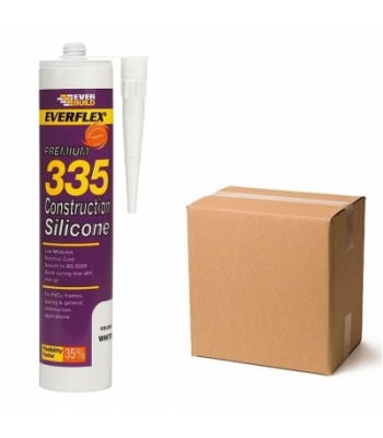 Everbuild 335 Construction Silicone 310ml White (per 25 box)