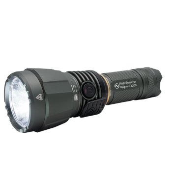 Nightsearcher NSMAGNUM3000 - 3000 Lumen - Rechargeable Flashlight, 500mtr spot and flood beams - IP67 Rated