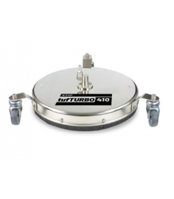V-TUF tufTURBO410 - 16 inch  (410mm) 275BAR 150°c STAINLESS STEEL - 3 CASTOR WHEELS - SWIVEL SSQ MALE - H1.005TT