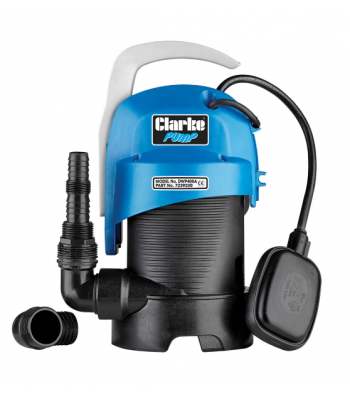 Clarke DWP400A 1¼ inch  440W 140Lpm 7m Head Clear and Dirty Water Submersible Pump with Float Switch (230V)