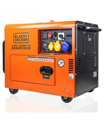 Black & Decker BXGND5300E 5.3kW / 6.6kVA Electric-Start Silenced Diesel Generator | BXGND5300E