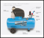 NUAIR Reciprocating Piston Air Compressors - ND2/24 CM2, 1.5kW, 8 Bar, 24Lt Receiver