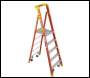 Werner 72005C Fibreglass Podium Stepladder - 5 Tread with Castors