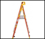 Werner 72005C Fibreglass Podium Stepladder - 5 Tread with Castors