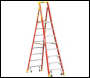 Werner 72008C Fibreglass Podium Stepladder - 8 Tread with Castors