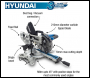 Hyundai HYMS1500E 1500W Electric Mitre Saw / Chop Saw with 210mm Blade, 230V | HYMS1500E