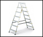 Drabest Double Sided Aluminium Step Stool - 3 to 8 Tread EN131 PRO 150KG