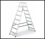 Drabest Double Sided Aluminium Step Stool - 3 to 8 Tread EN131 PRO 150KG