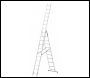 DRABEST 3 SECTION (WELDED RUNG) HEAVY-DUTY ALUMINIUM PUSH UP LADDER - EN131 PROFESSIONAL 150KG CODE - DLA35T
