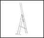 DRABEST 3-SECTION ALUMINIUM COMBINATION LADDER - 7 - 14 RUNGS EN131 150KG