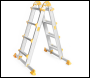 Drabest Multi-Purpose Telescopic Folding Ladder - 4x4 Treads EN131 150kg