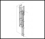 KRAUSE GALVANISED STEEL FIXED ROOF ACCESS LADDER WITH HOOPS, DIFFERENT SIZES AVAILABLE
