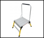 Lyte Low Level Work Platforms with Handrail 600 x 600 with Glass fibre legs and Handrail