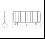 Oaklands 2.3m Galvanised Pedestrian Crowd Control Barrier - 2.3MTPB-V - Per Barrier