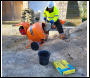 BELLE MINIMIX 150E+ BATTERY POWERED TIP-UP CEMENT MIXER - Code M82B