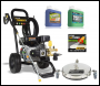 V-TUF TORRENT 1 190BAR 13L/MIN 7HP PETROL PRESSURE WASHER - 410mm Patio Cleaner, Turbo Nozzle & 5L DGREEN - Code TORRENT1-KIT3