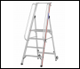 HYMER 8081 MOBILE PLATFORM STEPLADDER WITH EXTRA LONG HANDRAIL DIFFERENT SIZES AVAILABLE