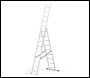 Drabest Industrial Aluminium Ladder 3x9 steps - Code: 3X9-BASIC