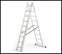 Drabest Industrial Aluminium Ladder 3x9 steps - Code: 3X9-BASIC