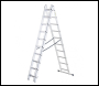 Drabest Industrial Aluminium Ladder 3x10 steps - Code: 3X10-BASIC