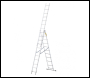 Drabest Industrial Aluminium Ladder 3x11 steps - Code: 3X11-BASIC