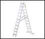 Drabest Industrial Aluminium Ladder 3x11 steps - Code: 3X11-BASIC