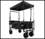GardenTek Festival Trolley on Wheels, Brakes, Canopy and Side Box - 90kg Load - 120 Litre Capacity - Code GTW330