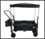 GardenTek Festival Trolley on Wheels, Brakes, Canopy and Side Box - 90kg Load - 120 Litre Capacity - Code GTW330