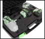KWT-TPK High Torque Impact Wrench & 3/8 inch  Ultra Compact Impact Wrench TYPE18 Twin Pack, 2 x 5.0Ah (Kit) - Code KWT-TPK-10