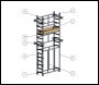 UTS Narrow Scaffold Tower 500mm width - 1.7m-6.2m Platform Height Available