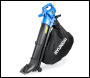 Hyundai 3000w 3-in-1 Leaf Blower, Vacuum, Shredder, 6-Speed, 45L Large Collection Bag, Long 12m Cable - HYBV3000E2